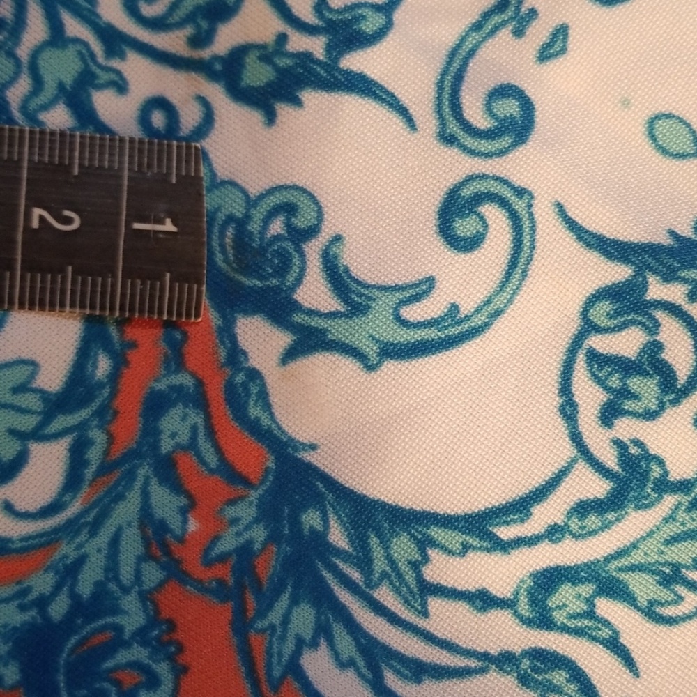 Scuba Fit And Flare Dress Orange White blue Taupe - Picture 8 of 8
